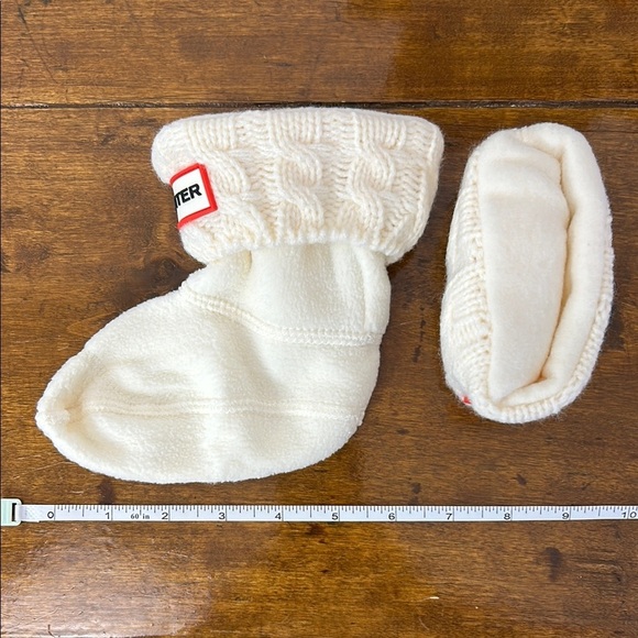 Hunter Kids Boot Socks Cream Knit Size XS Rain Shoes Feet Baby Winter Spring - Picture 4 of 5